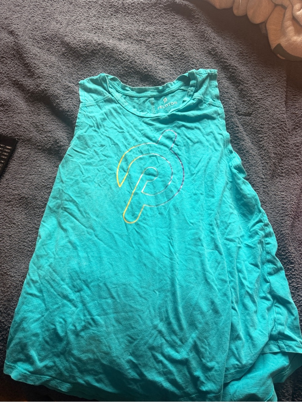 Peloton Teal Logo Muscle Tank